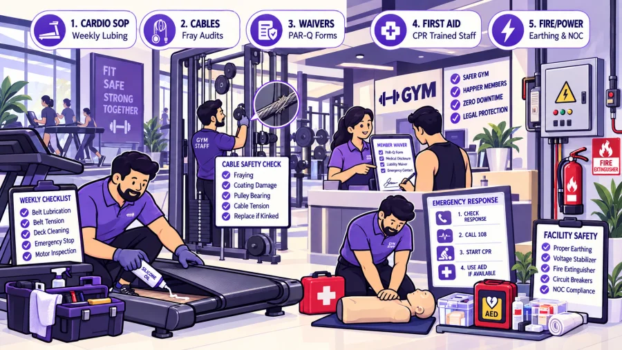 Gym Equipment Maintenance, Safety Protocols & Legal Risk Management