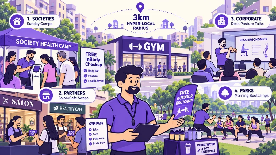 0 to 500+ Members: The Indian Gym Owner's Hyper-Local BTL Marketing Playbook