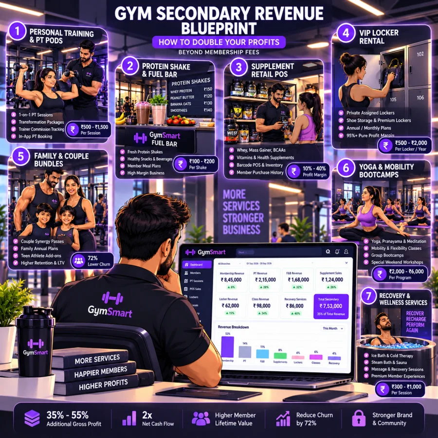 The Gym Secondary Revenue Blueprint: How to Double Your Profits Beyond Membership Fees