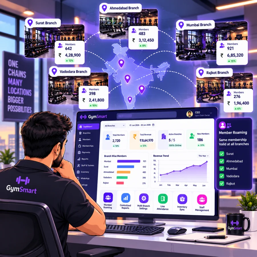 Multi-Branch Gym Management Software: How to Manage Multiple Gym Locations from One Master Dashboard