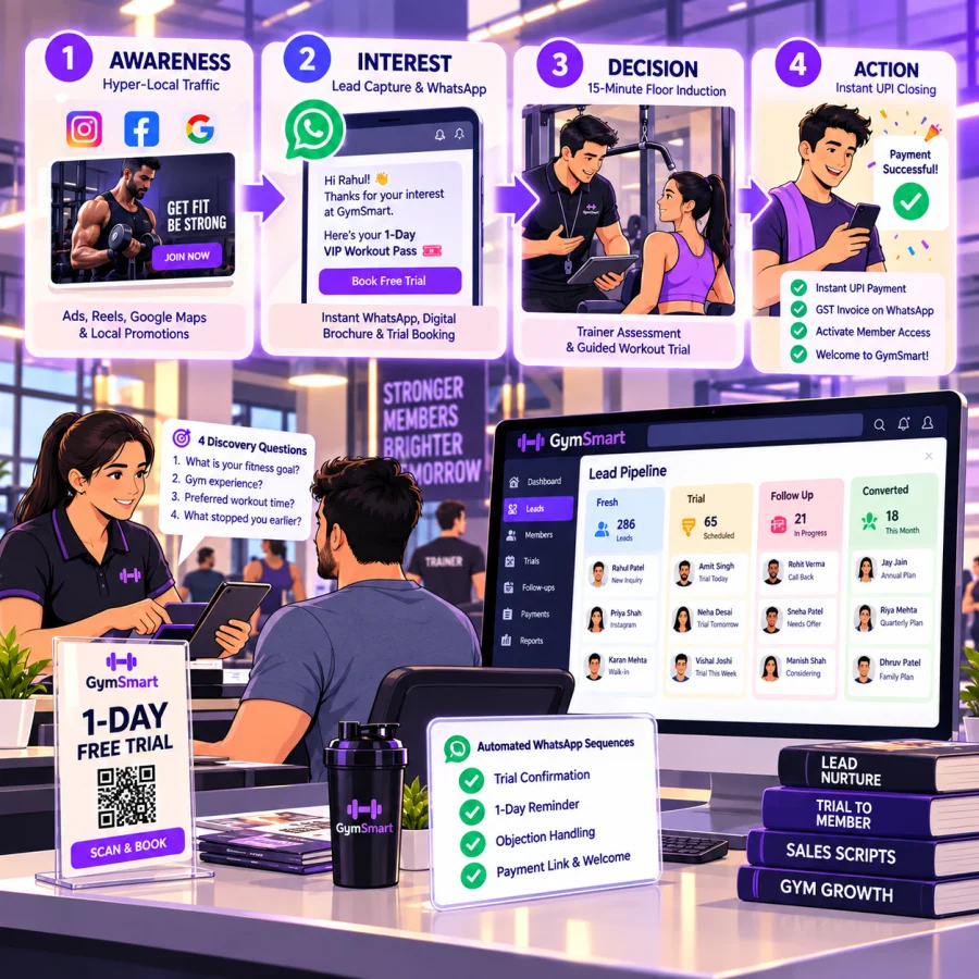 The Gym Sales Funnel Blueprint: How Fitness Centers Turn Cold Leads into Committed Paying Members