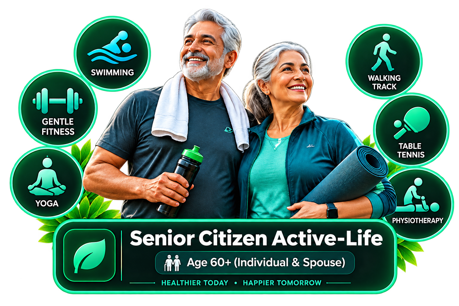 Senior Citizen Active-Life 3D Badge