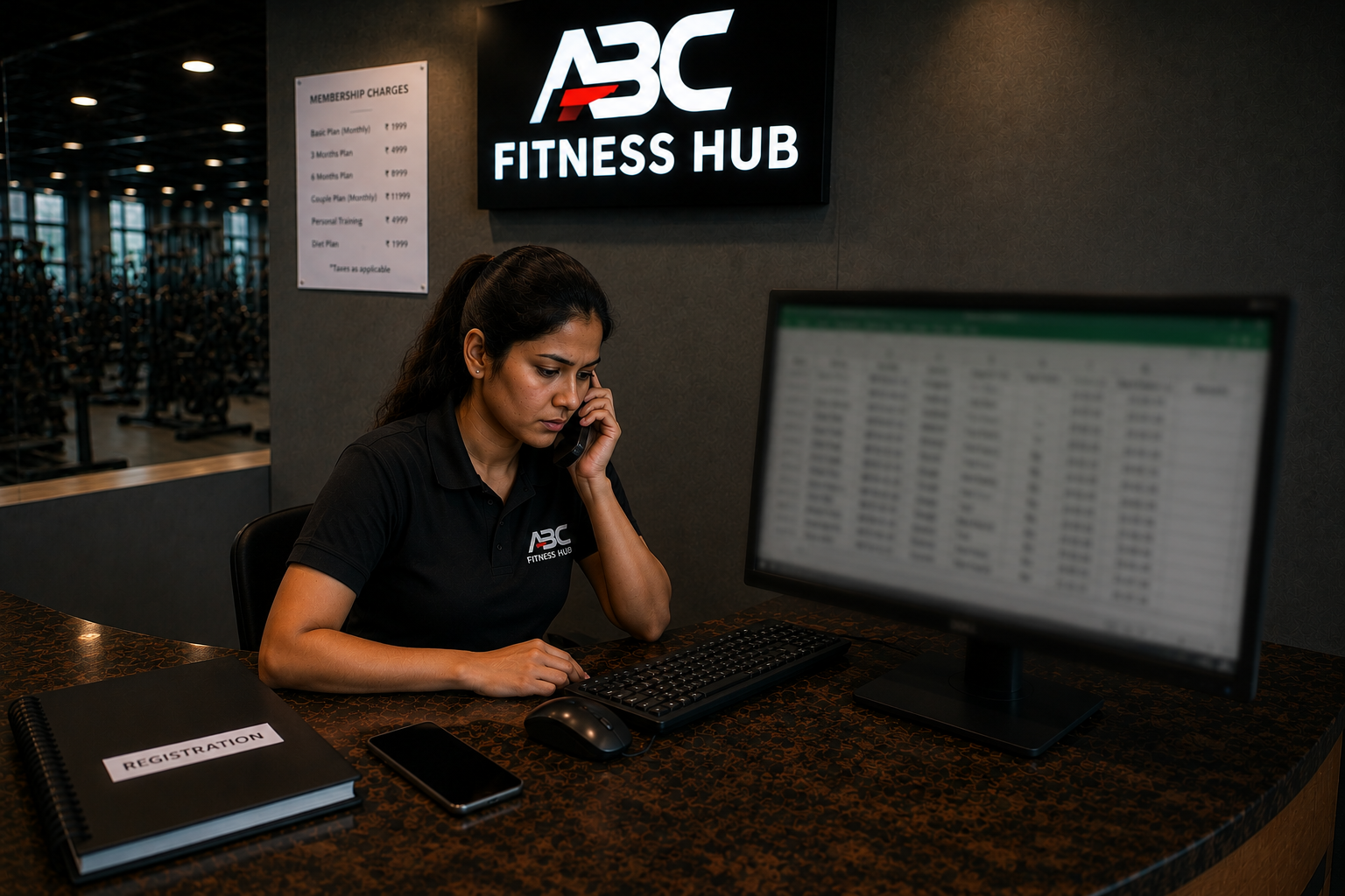 Outdated Gym CRM Excel Spreadsheet Chaos