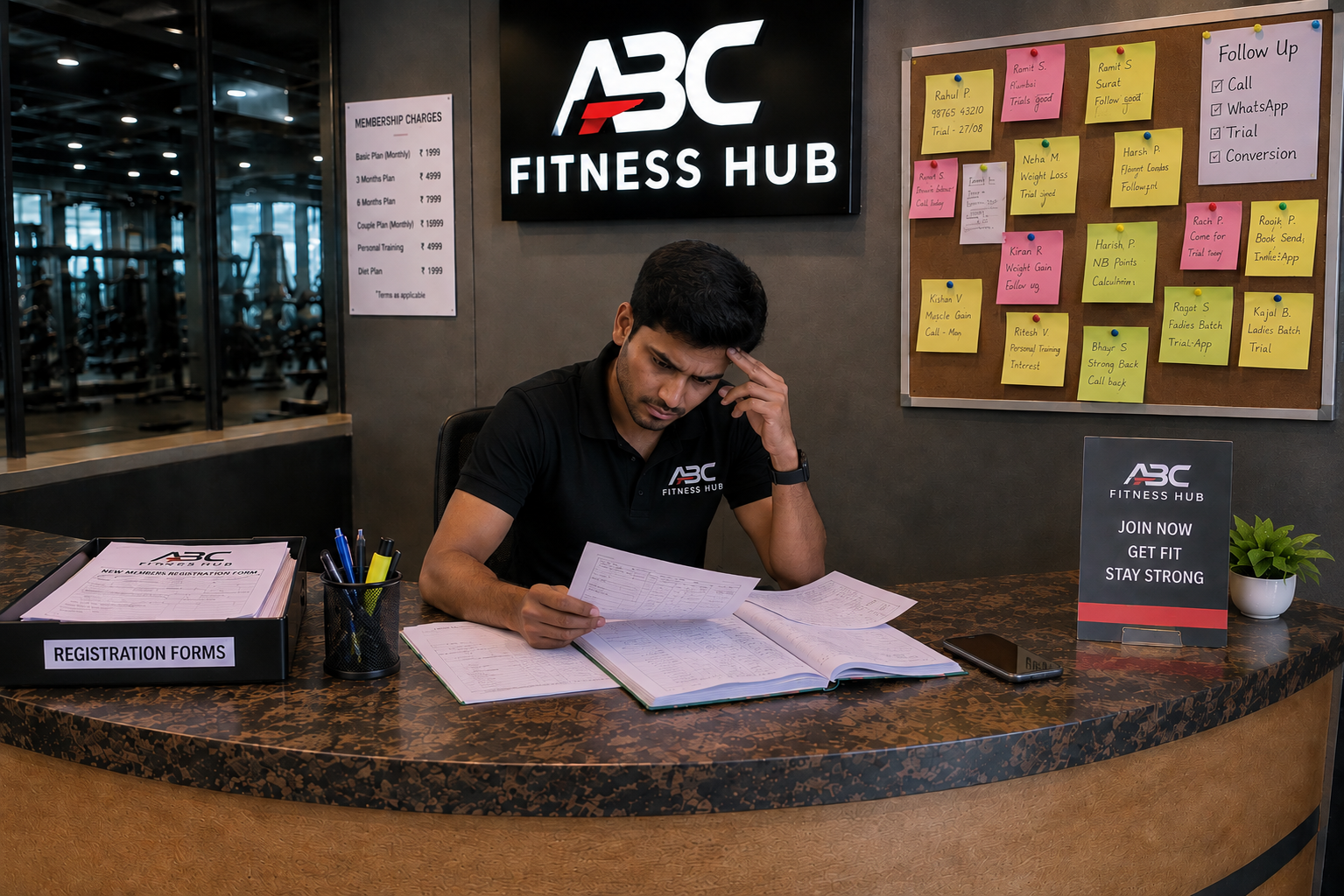 Traditional Gym Owner Manual Transaction Tallying
