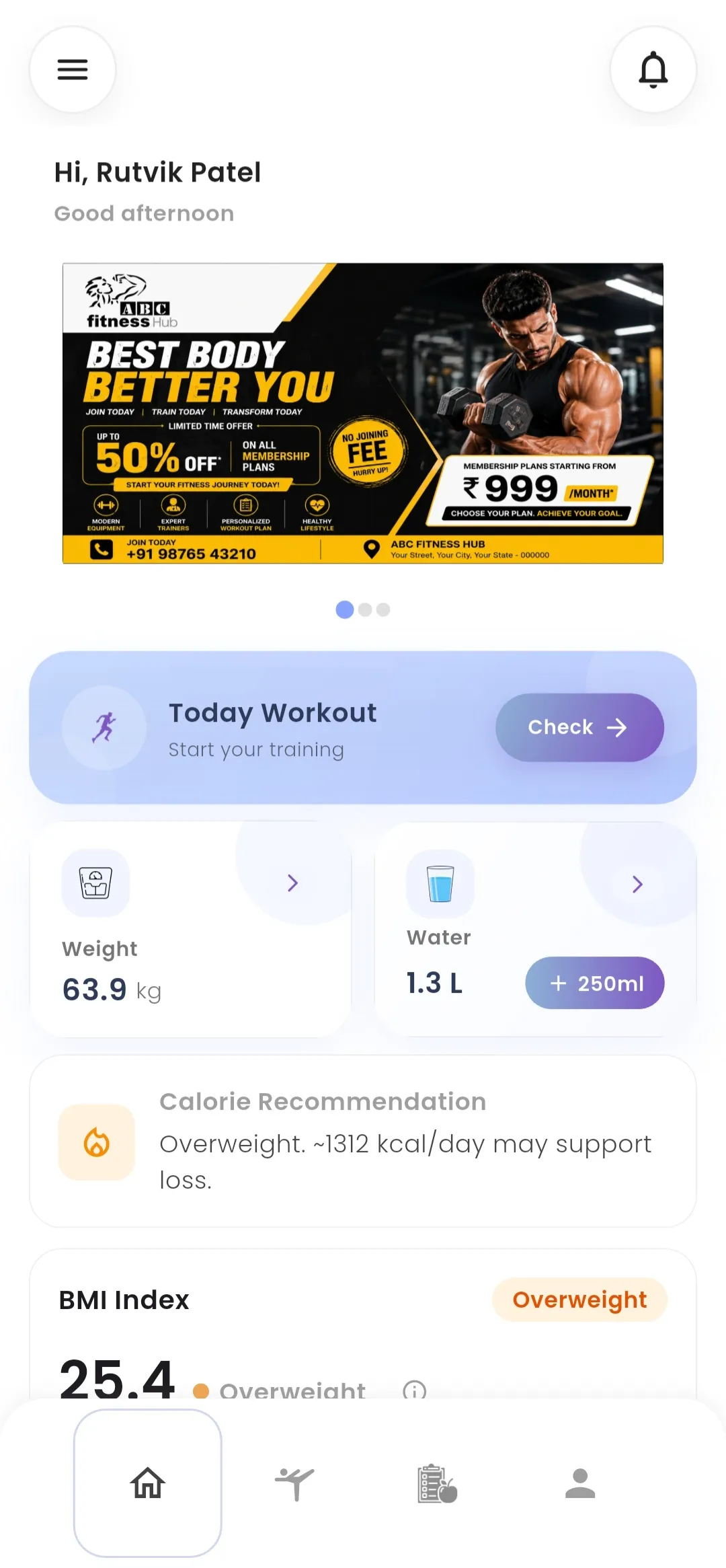GymSmart Member App Interface