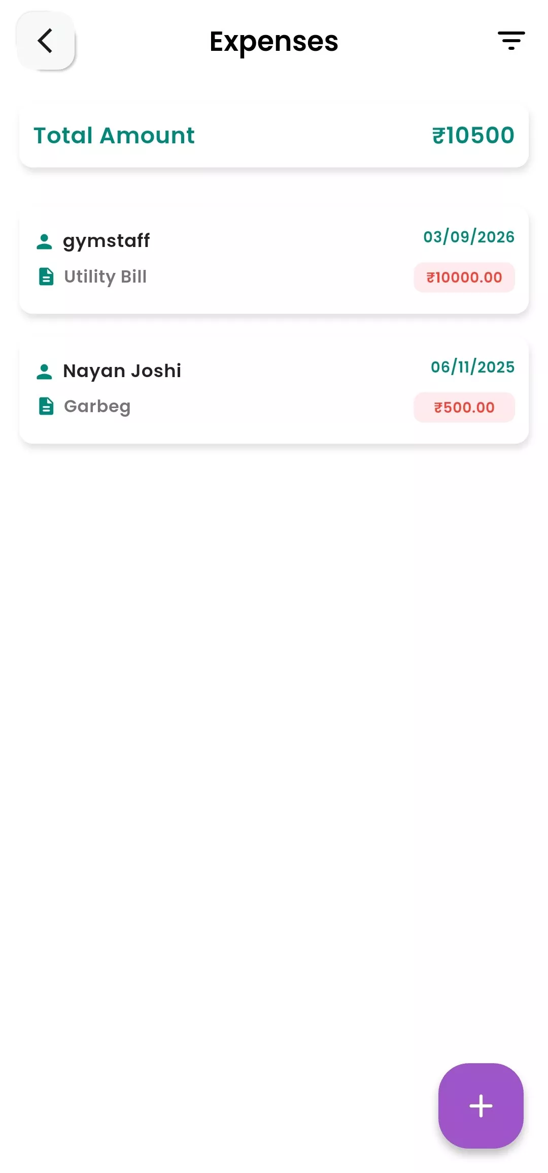 Staff Admin App Expense Management