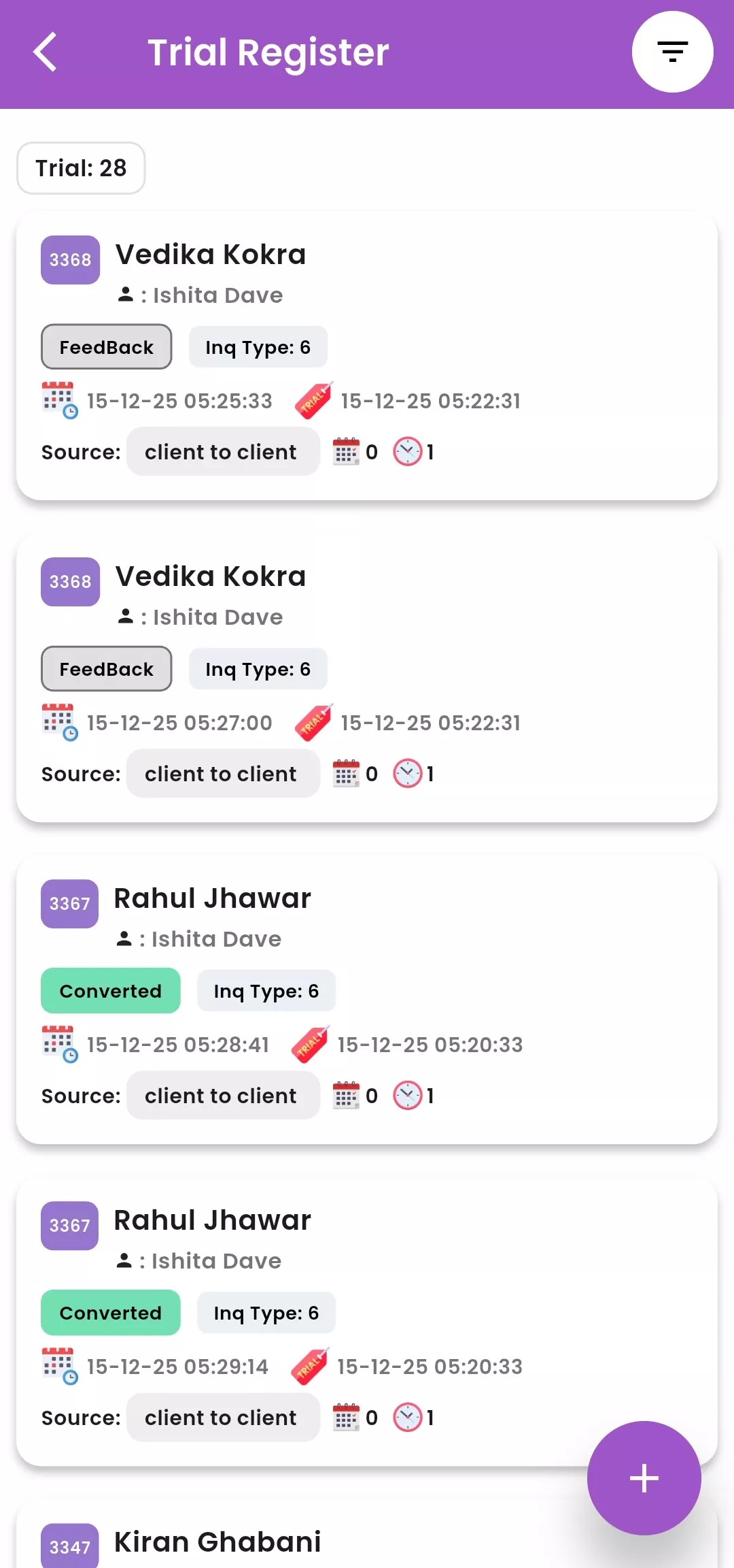 GymSmart Mobile Trial & Appointment Register