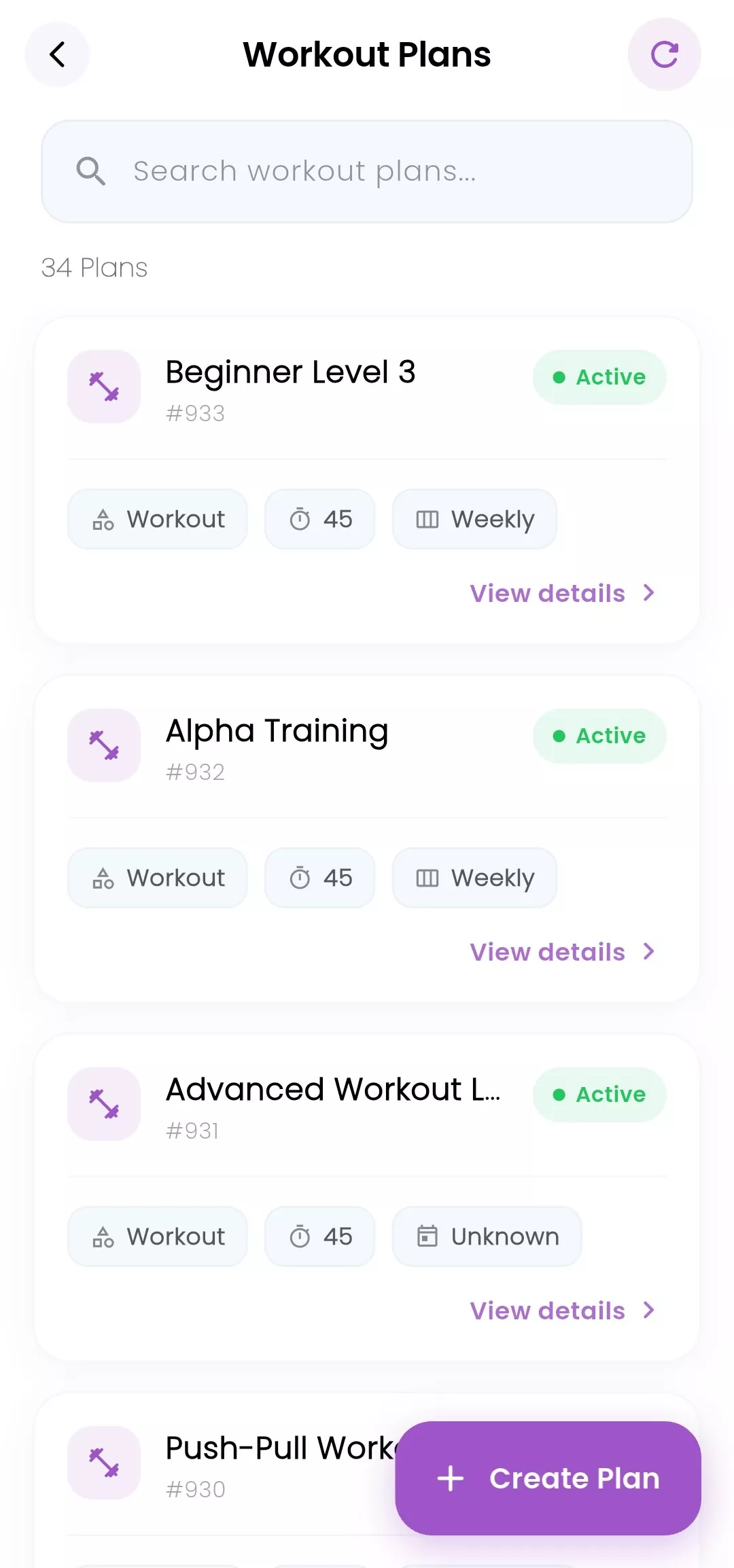 Trainer Assigned Workout Plans
